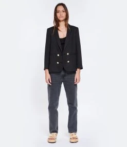 MARGAUX LONNBERG Jean Spark Coton Noir Délavé -ANINE BING Boutique mlonn look20230203 71