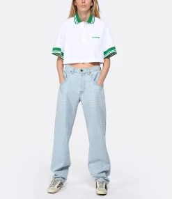MARGAUX LONNBERG Pantalon Cooper Denim Coton Bleu Clair -ANINE BING Boutique mlonn look20230214 436