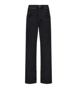 MARGAUX LONNBERG Jean Cooper Coton Noir Délavé