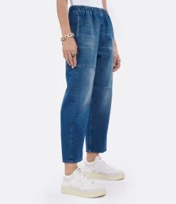 MM6 Maison Margiela Jean Taille Haute Bleu Foncé Délavé -ANINE BING Boutique mm6s5 look20220607 196