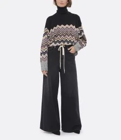 MM6 Maison Margiela Jean Large Coton Noir 10 MM6 Maison Margiela Jean Large Coton Noir -ANINE BING Boutique mm6s5 look20220712 290 1