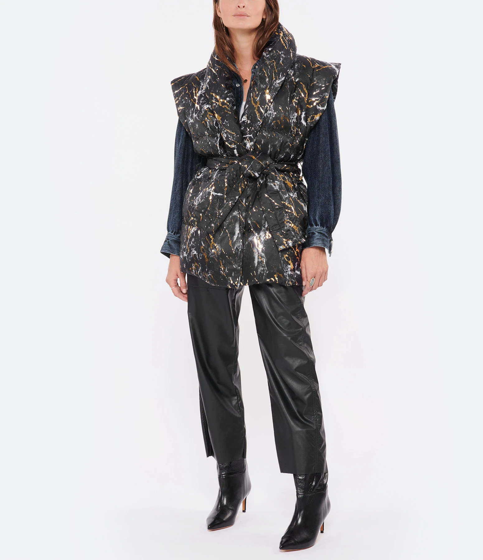 MM6 Maison Margiela Pantalon Droit Simili Cuir Noir 12 MM6 Maison Margiela Pantalon Droit Simili Cuir Noir – Image 10