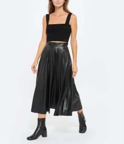 MM6 Maison Margiela Jupe Plissée Noir -ANINE BING Boutique mm6s5 look20220914 3