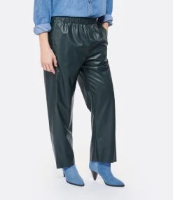 MM6 Maison Margiela Pantalon Cuir Vert -ANINE BING Boutique mm6s5 look20230131 345