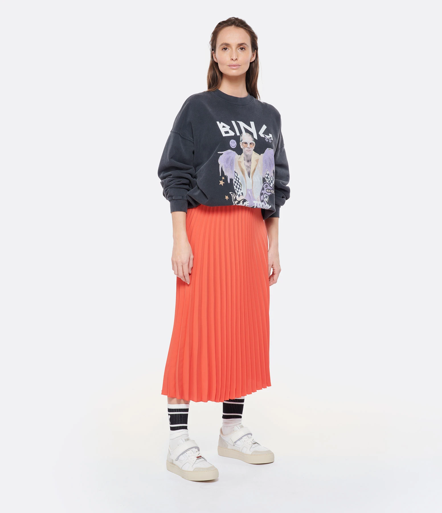 MM6 Maison Margiela Jupe Midi Orange 5 MM6 Maison Margiela Jupe Midi Orange – Image 3