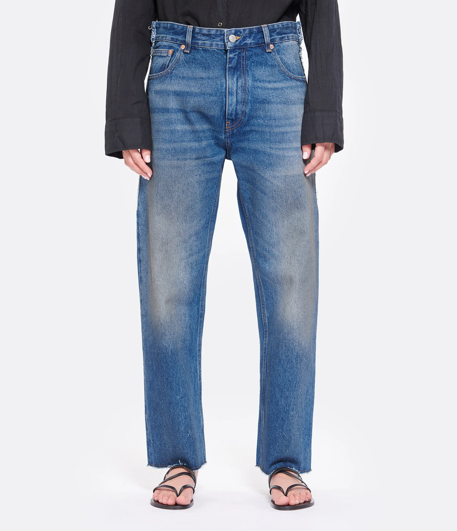 MM6 Maison Margiela Pantalon Denim Coton Bleu Moyen 6 MM6 Maison Margiela Pantalon Denim Coton Bleu Moyen â Image 4