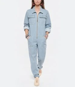 Modetrotter Combinaison Brunet Mansel Denim Épais Bleu Clair -ANINE BING Boutique modet look20220308 212