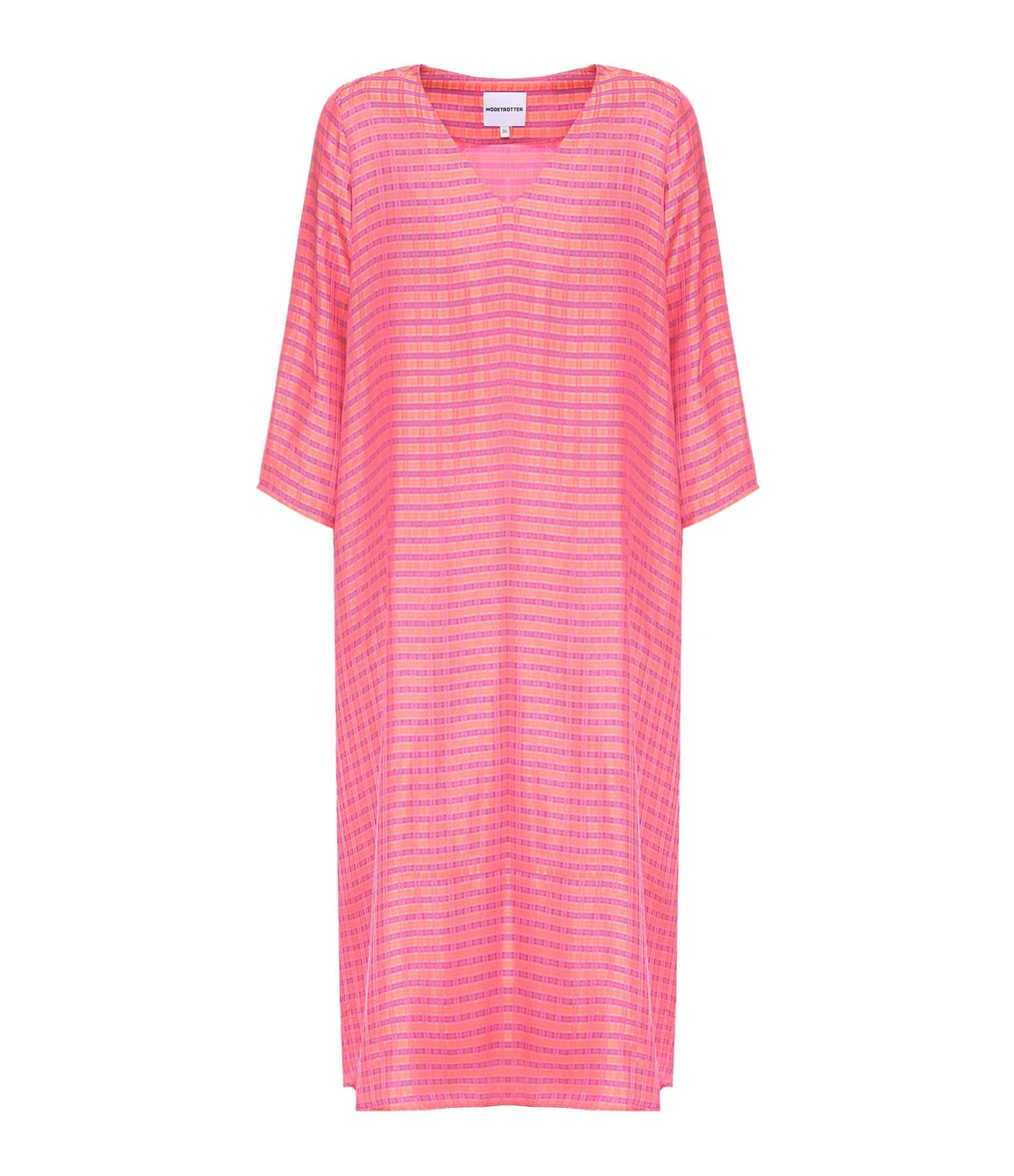 Modetrotter Robe Mado Villani Carreaux Orange 3 Modetrotter Robe Mado Villani Carreaux Orange