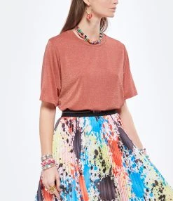 Momoni Tee-shirt Iora Corail -ANINE BING Boutique momon look20220113 304 1