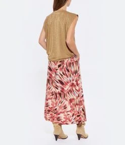 Momoni Tee-shirt Enna Doré -ANINE BING Boutique momon look20220706 251 1