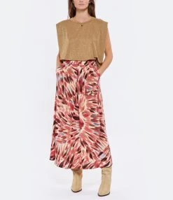 Momoni Tee-shirt Enna Doré -ANINE BING Boutique momon look20220706 253 1