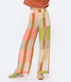 Momoni Pantalon Baccarat Soie Rose Jaune -ANINE BING Boutique momon look20230117 426