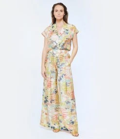 Momoni Pantalon Aspen Soie Multicolore -ANINE BING Boutique momon look20230131 274