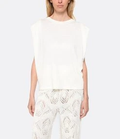 Momoni Tee-shirt Enna Lin Blanc 7 Momoni Tee-shirt Enna Lin Blanc -ANINE BING Boutique momon look20230222 78