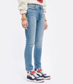 MOTHER Jean Mid Rise Dazzler Ankle Fray Coton Riding The Cliffside 9 MOTHER Jean Mid Rise Dazzler Ankle Fray Coton Riding The Cliffside -ANINE BING Boutique mothe look20210825 238 1