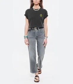 MOTHER Jean The Rambler Ankle Denim Bars & Phrases -ANINE BING Boutique mothe look20220309 11