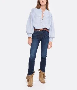 MOTHER Jean The Rascal Ankle Snippet Denim Freebird 13 MOTHER Jean The Rascal Ankle Snippet Denim Freebird -ANINE BING Boutique mothe look20220817 187