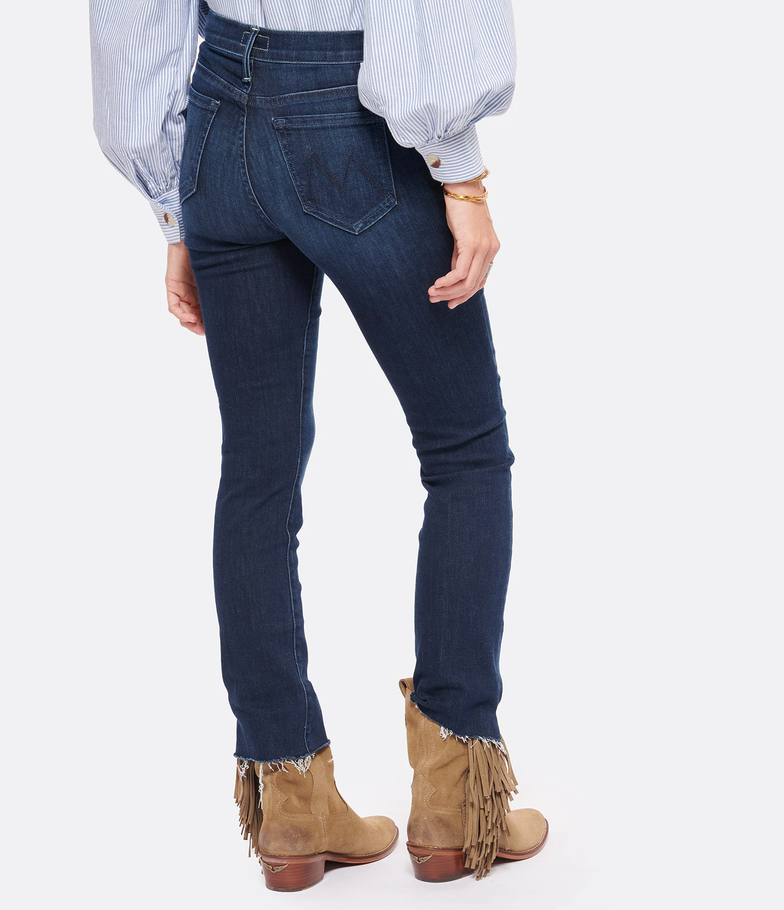 MOTHER Jean The Rascal Ankle Snippet Denim Freebird 6 MOTHER Jean The Rascal Ankle Snippet Denim Freebird – Image 4