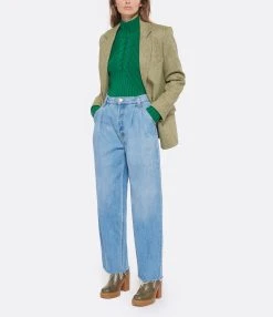 MOTHER Jean The Double Pleat Denim Nothing Else Like It -ANINE BING Boutique mothe look20220830 613