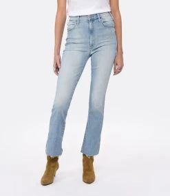 MOTHER Jean The Hustler Ankle Fray Denim Bleu Crossroads -ANINE BING Boutique mothe look20230111 233