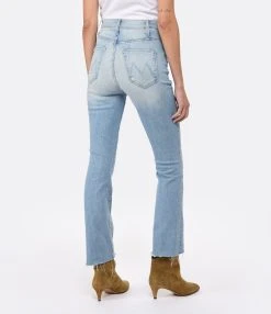 MOTHER Jean The Hustler Ankle Fray Denim Bleu Crossroads -ANINE BING Boutique mothe look20230111 235