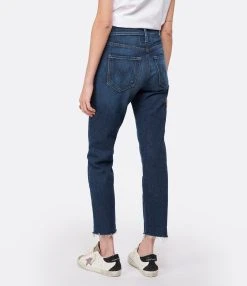 MOTHER Jean The Scrapper Cuff Ankle Fray Superior Denim Bleu Let'S Wine About It 13 MOTHER Jean The Scrapper Cuff Ankle Fray Superior Denim Bleu Let'S Wine About It -ANINE BING Boutique mothe look20230125 376