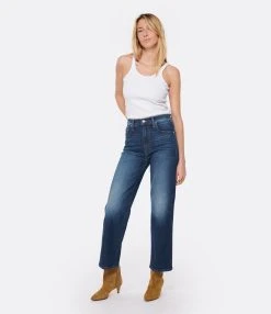 MOTHER Jean The Rambler Zip Ankle Superior Denim Bleu Let'S Wine About It -ANINE BING Boutique mothe look20230125 488 1
