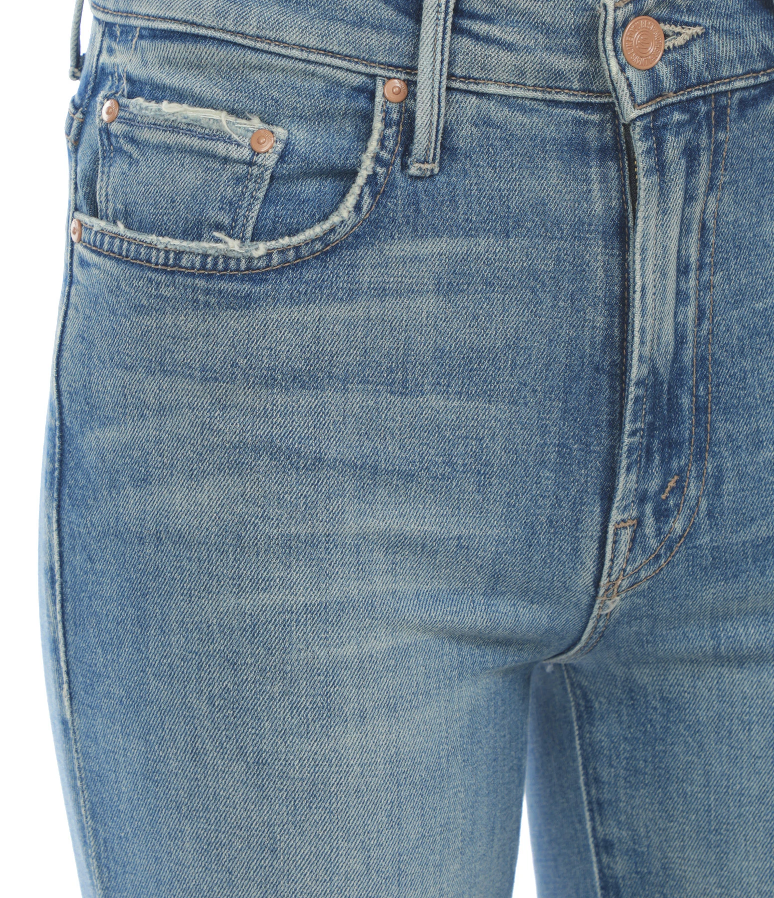 MOTHER Jean The Insider Crop Step Fray Denim Scenic Route 4 MOTHER Jean The Insider Crop Step Fray Denim Scenic Route – Image 2