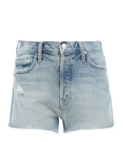 MOTHER Short The Tomcat Kick Fray Denim True Confession