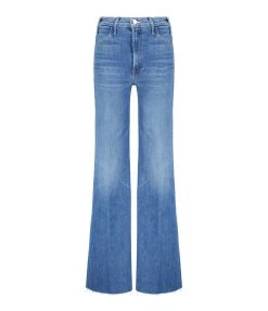 MOTHER Jean The Hustler Roller Heel Fray Superior Denim Bleu Perfect Drug