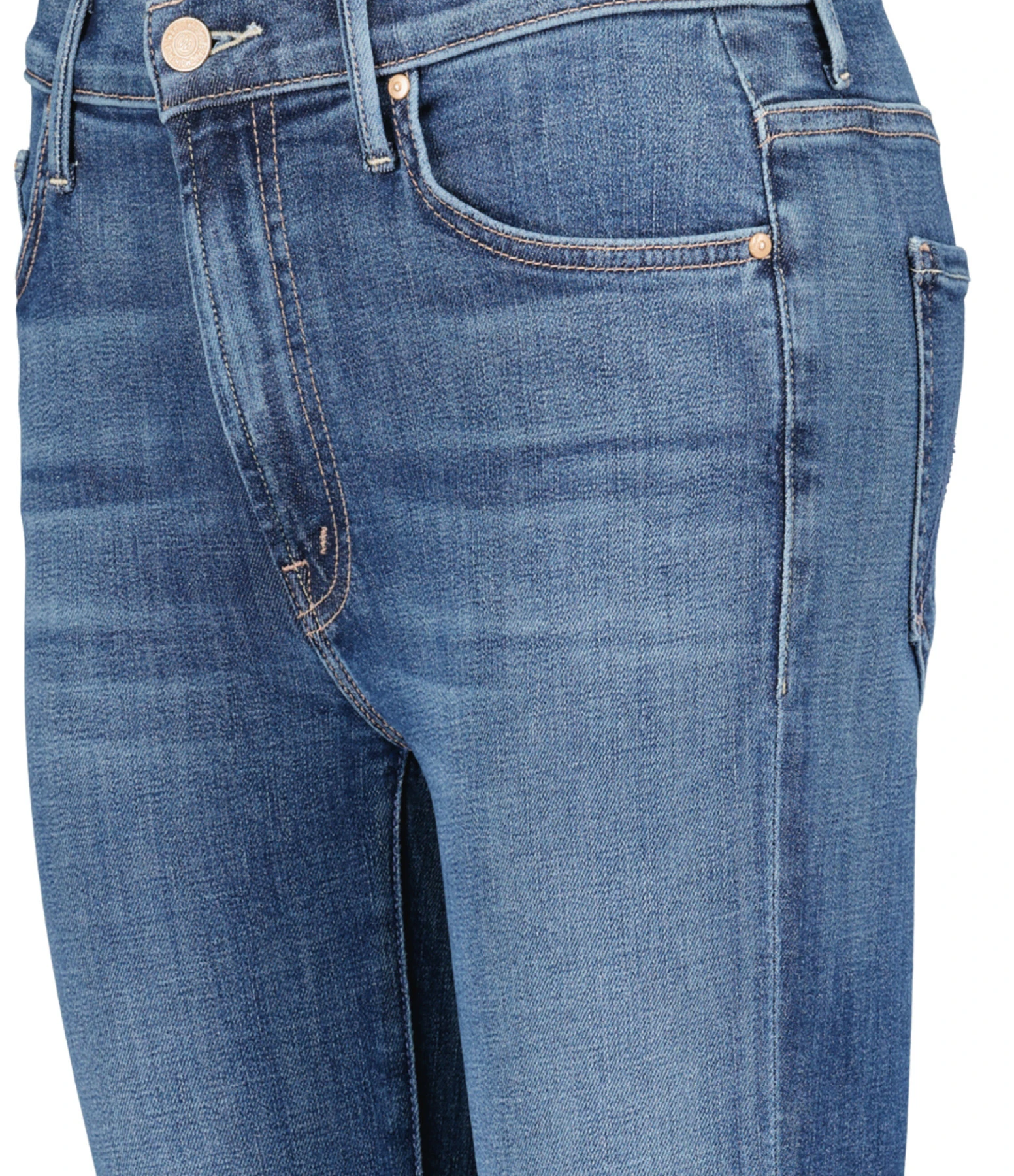 MOTHER Jean Insider Crop Step Fray Jean Denim Bleu Girl Crush 4 MOTHER Jean Insider Crop Step Fray Jean Denim Bleu Girl Crush â Image 2