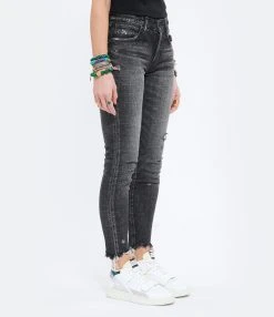 MOUSSY VINTAGE Jean Checotah Skinny Denim Noir -ANINE BING Boutique mouss look20220302 203