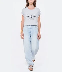MOUSSY VINTAGE Jean Blue Villas Wide Denim Bleu Clair -ANINE BING Boutique mouss look20220503 147