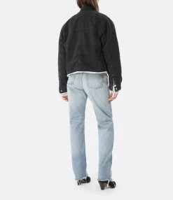 MOUSSY VINTAGE Jean Ashleys Wide Straight Denim Bleu -ANINE BING Boutique mouss look20220718 183