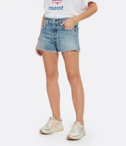 MOUSSY VINTAGE Short Havilland Denim Bleu -ANINE BING Boutique mouss look20220802 306