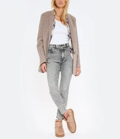 MOUSSY VINTAGE Jean Bradshaw Skinny Denim Noir Délavé -ANINE BING Boutique mouss look20221027 108