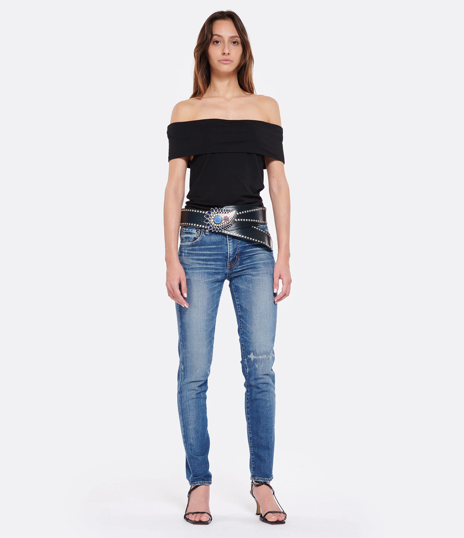 MOUSSY VINTAGE Jean MV Edgerton Skinny-L Denim Bleu Foncé 5 MOUSSY VINTAGE Jean MV Edgerton Skinny-L Denim Bleu Foncé – Image 3