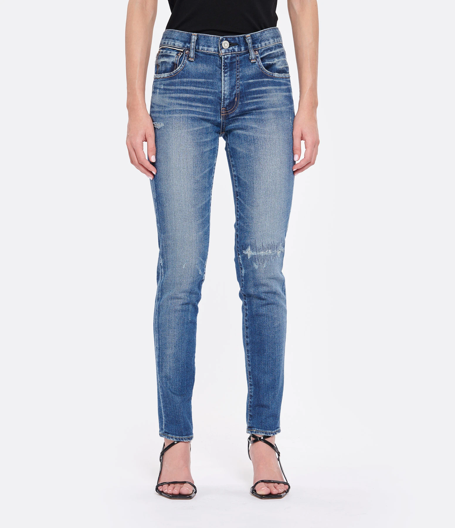 MOUSSY VINTAGE Jean MV Edgerton Skinny-L Denim Bleu Foncé 6 MOUSSY VINTAGE Jean MV Edgerton Skinny-L Denim Bleu Foncé – Image 4