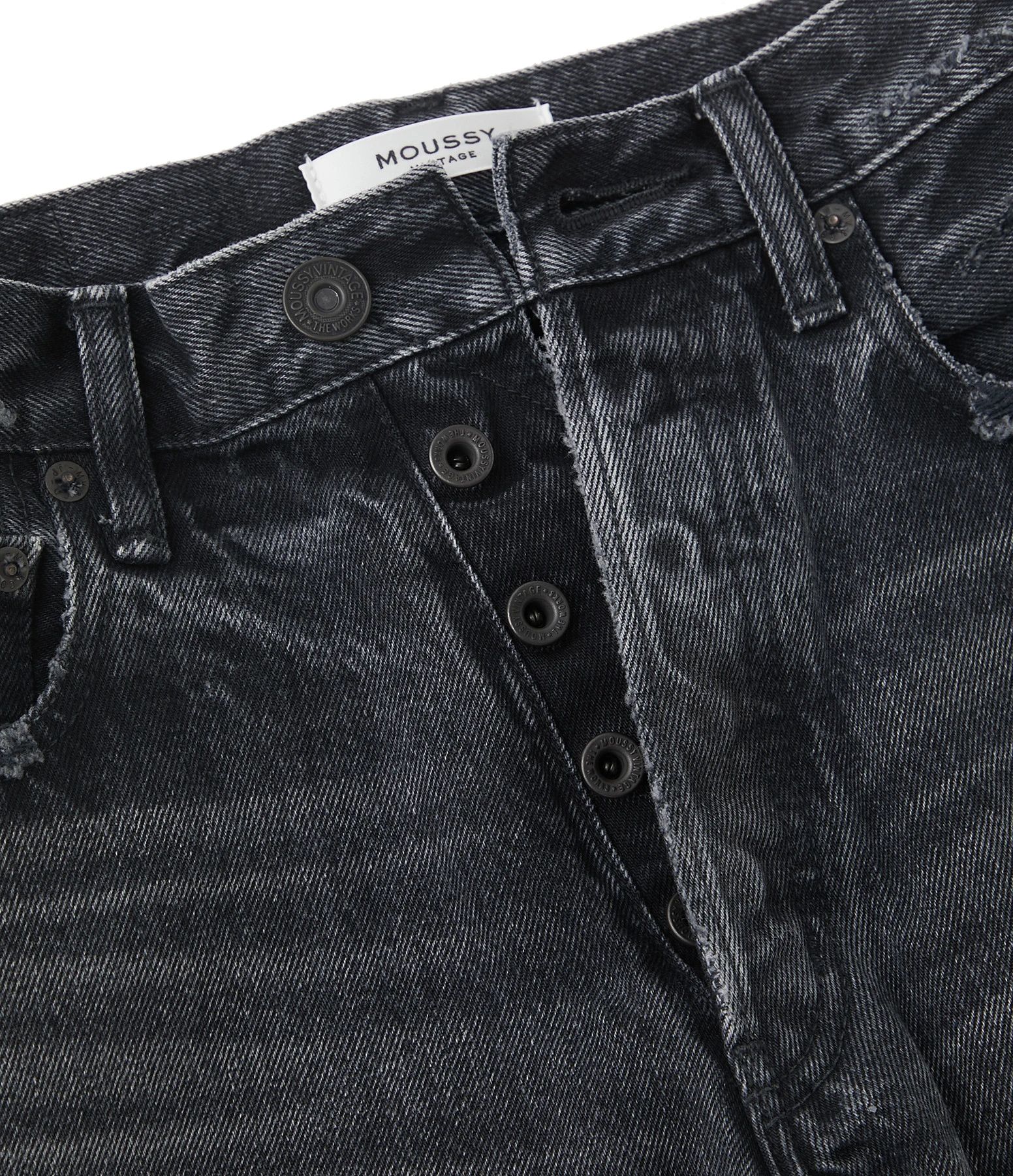MOUSSY VINTAGE Jean Ashleys Wide Straight Denim Noir 5 MOUSSY VINTAGE Jean Ashleys Wide Straight Denim Noir – Image 3