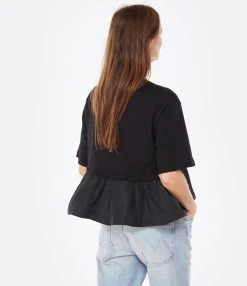 MSGM Tee-shirt Coton Noir -ANINE BING Boutique msgm3 look20230110 64