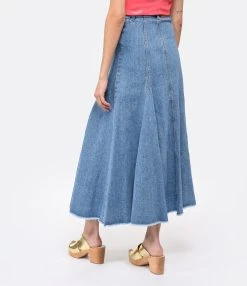 MSGM Jupe Coton Bleu -ANINE BING Boutique msgm3 look20230111 459 1