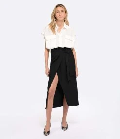 MSGM Jupe Portefeuille Noir 9 MSGM Jupe Portefeuille Noir -ANINE BING Boutique msgm3 look20230111 699