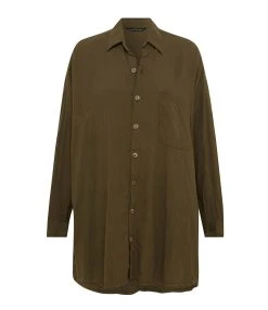 MAISON SAINT JULIEN Robe Mykonos Coton Kaki