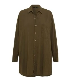 MAISON SAINT JULIEN Robe Mykonos Coton Kaki