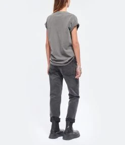 NEWTONE Tee-shirt Trucker Joy Coton Pepper -ANINE BING Boutique newto look20220810 499