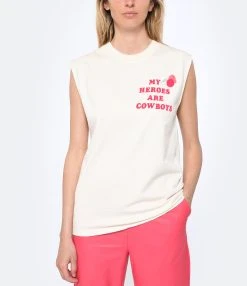 NEWTONE Tee-shirt Biker Cowboys Naturel -ANINE BING Boutique newto look20230222 323