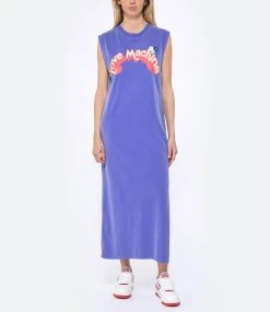 NEWTONE Robe Longue Daytona Machine Flo Blue 8 NEWTONE Robe Longue Daytona Machine Flo Blue -ANINE BING Boutique newto look20230222 416