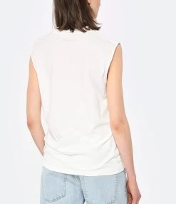 NEWTONE Tee-shirt Biker Official Coton Dirty White -ANINE BING Boutique newto look20230223 322