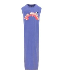 NEWTONE Robe Longue Daytona Machine Flo Blue