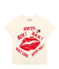 NEWTONE Tee-shirt Starlight Wet Lips Coton Naturel